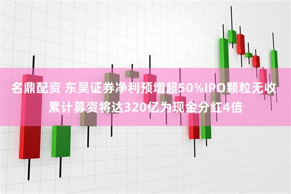 名鼎配资 东吴证券净利预增超50%IPO颗粒无收 累计募资将达320亿为现金分红4倍