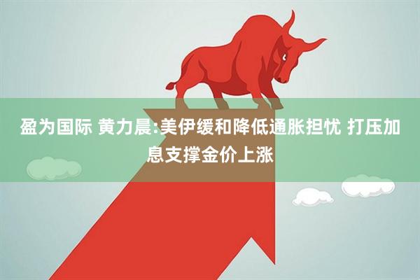 盈为国际 黄力晨:美伊缓和降低通胀担忧 打压加息支撑金价上涨